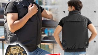 MESH-BR-1201 12V/胸スイッチ式空調ベスト(フルハーネス対応)フル