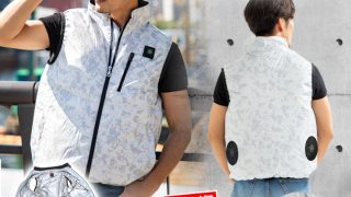 MESH-BR-1202 12V/胸スイッチ式空調ベスト(フルハーネス対応)フル